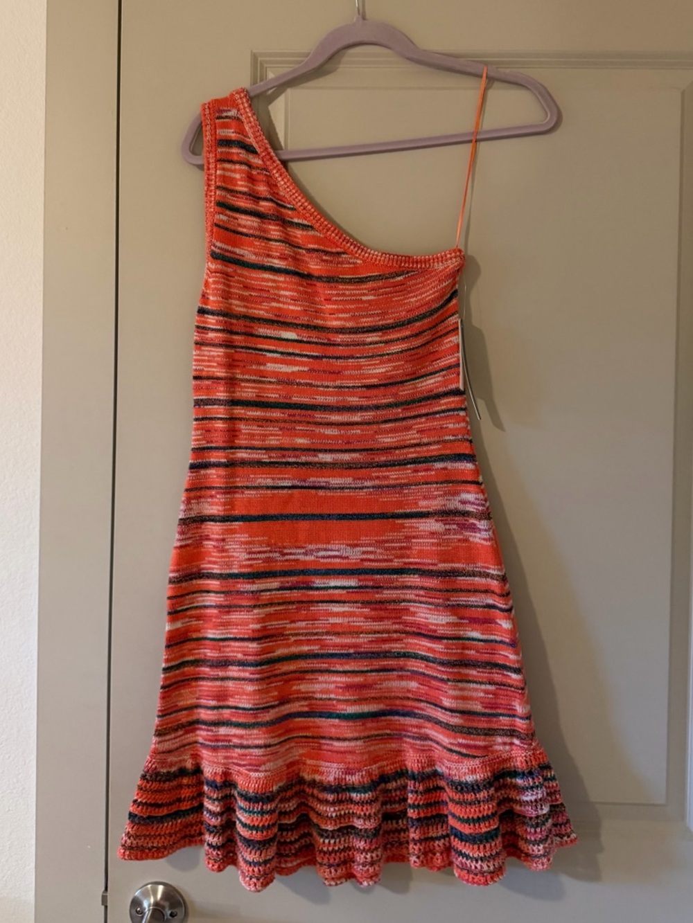 Anthropologie NWT One Shoulder Slim Flounce Sweater Dress - Size S - Picture 2 of 4